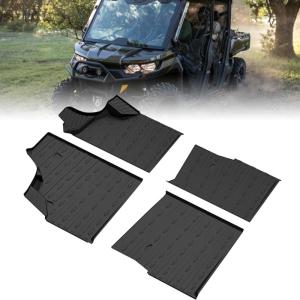 imageSAUTVS TPE Floor Mats for Can Am Defender Max Rubber Front and Rear Row Floor Liners All Weather Protection Slush Mats for CanAm Defender MAX HD7 HD8 HD9 HD10 20162025 Accessories 4PCS