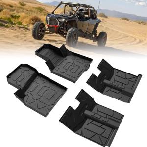 imageSAUTVS TPE Floor Mats for Polaris RZR PRO XP 4R 4S 4 2020 Front and Rear Row Floor Liners All Weather Protection Slush Mats for Polaris RZR PRO XP4R4S4 20202025 Accessories 4PCS