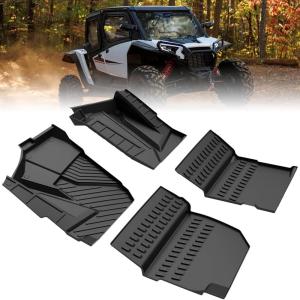 imageSAUTVS TPE Floor Mats for Polaris RZR XP 4 1000 2024 Front and Rear Row Floor Liners All Weather Protection Slush Mats Floor Mats for Polaris RZR XP 4 1000 2024 Accessories 4PCS