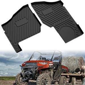 imageSAUTVS TPE Floor Mats for Ranger XP 1000 1825 Front Row Floor Liners All Weather Protection Slush Mat Liners for Polaris Ranger 1000  XP Crew 20182025 Accessories 2PCS 2882780