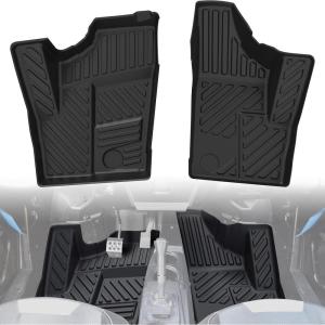 imageSAUTVS TPE Front Floor Mats for RZR XP 1000 1423 Front Row Floor Liners All Weather Protection Slush Mats for Polaris RZR XP 1000 900 S XC Turbo 20142023 Accessories 2PCS Front Left ampamp Right