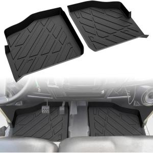 imageSAUTVS TPE Front Row Floor Mats Floor Liners for Polaris Ranger XP 900  Ranger XP 570 ampamp FullSize Diesel 20132019 Accessories All Weather Protection Slush Mats