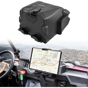 imageSAUTVS Tablet Holder Phone Mount with Storage Box for Polaris RZR XP 1000 XP 4 1000 20142018 Accessories Electronic Device GPS Phone Holder Tablet Mount with Storage Bin