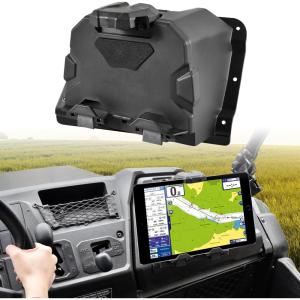 imageSAUTVS Tablet Phone Holder Compatible with Honda Pioneer 7002 7004 2023 2024 2025 Electronic Device Holder GPS Tablet Phone Mount with Storage Box for Honda Pioneer 700 20232025 Accessories