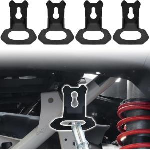 imageSAUTVS Tie Down Brackets Hooks for CanAm Maverick X3 Black Steel Anchors Fasten Hook for Can Am Maverick X3 MAX RS DS RR Turbo 20172025 Accessories 4PCS