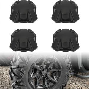imageSAUTVS Tire Wheel Hub Caps for CanAm Defender Black Dust Center Hub Cap Covers for Can Am DefenderCommanderOutlanderMaverick 20152020 Accessories 4PCS