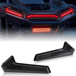 imageSAUTVS UTV Tail Lights Assembly for Polaris RZR XP 1000TurboSportsman 1823 Smoked Black LED Taillights Rear Lamps for Polaris RZR XP 1000 Turbo Sportsman 570 850 1000 20182023 Accessories2PCSSmoked Black