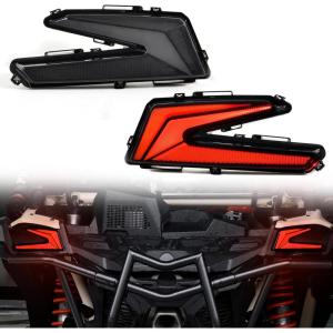 imageSAUTVS X3 Tail Lights Assembly LED Smoked Black Taillights Rear Brake Stop Lights Tail Lamps for CanAm Maverick X3 XDS XRS Max Turbo R 20172025 Accessories 2PCS 710004744