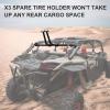 imageSAUTVS Spare Tire Carrier Holder for Maverick X3 20172025 Rear Spare Tire Mount Rack Holds Up to a 32quot Tire for Can Am Maverick X3 X3 Max Turbo RR 20172025 Accessories