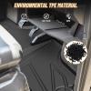 imageSAUTVS TPE Front Row Floor Mats Floor Liners for Polaris Ranger 400 570 800 MidSize 20152020 Accessories All Weather Protection Slush Mats