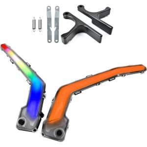 imageSAUTVS 2PCS Aluminum Door Handles ampamp Smart RGB LED Signature Fang Lights for CanAm Maverick X3 X DS RS Turbo R Max Models Accessories