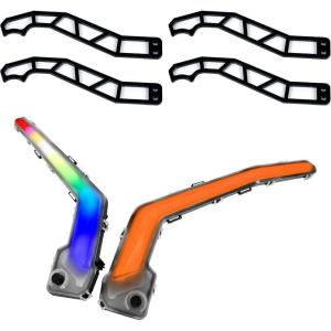 imageSAUTVS 4PCS Metals Door Handles ampamp Smart RGB LED Signature Fang Lights for CanAm Maverick X3 X DS RS Turbo R Max Models Accessories