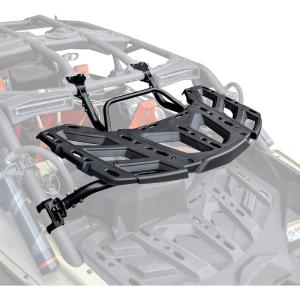 imageSAUTVS Black Pivoting Rack Kit for Can Am Maverick X3 Rear Latched Rack Luggage Support for Can Am Maverick X3 MAX 20172025 Accessories Replace 715002881