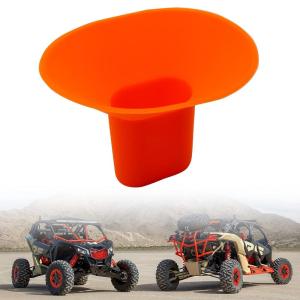 imageSAUTVS Orange Silicone Funnel for CanAm UTVs Motorcycles Cars Boats and Trucks 1PCS