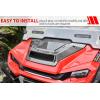 imageSAUTVS Sport Hood Scoop with Mesh for Honda Pioneer 1000 3P 5P 6P 20162025 Carbon Fiber Pattern Hood Scoop with Grille Kit Front Hood Cover for Honda Pioneer 1000 10005 10006 20162025 Accessories