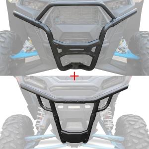 imageSAUTVS Front ampamp Rear Profile Bumper Brush Guard Protector Kit for Polaris RZR XPXP 4 1000 Sport Turbo 20192022 Accessories