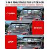 imageSAUTVS Flip Up Windshield for Polaris General 1000General XP 10004 20162025 Accessories Clear 15quot Hard Coated Scratch Resistant Poly Front Flip Windscreen Window Can be ClosedVented or Open