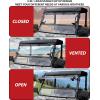imageSAUTVS Flip Up Windshield for Polaris Ranger Midsize 570 500 SP 570 Accessories Clear 15quot Hard Coated Polycarbonate Front Flip Windscreen Window Can be ClosedVented or Fully OpenNot Fit FullSize