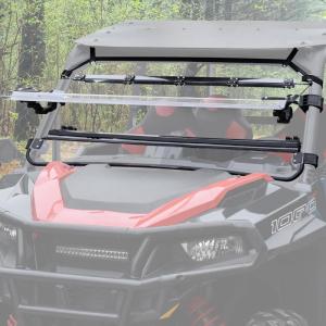 imageSAUTVS Flip Up Windshield for Polaris General 1000General XP 10004 20162025 Accessories Clear 15quot Hard Coated Scratch Resistant Poly Front Flip Windscreen Window Can be ClosedVented or Open