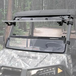 imageSAUTVS Flip Up Windshield for Polaris Ranger Midsize 570 500 SP 570 Accessories Clear 15quot Hard Coated Polycarbonate Front Flip Windscreen Window Can be ClosedVented or Fully OpenNot Fit FullSize