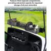 imageSAUTVS Inner Front Storage Basket Compatible with EZGO TXT Accessories Combined Front Inner Dash Tray Storage Organizer Compatible with EZGO TXT No Drilling Larger Compartment