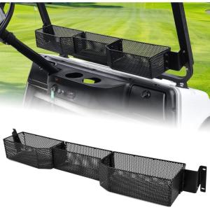 imageSAUTVS Inner Front Storage Basket Compatible with Club Car DS 2001 Accessories Combined Front Inner Dash Tray Storage Organizer Compatible with Club Car DS 2001 No Drilling Larger Compartment