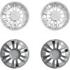 imageSAUTVS 8quot Wheel Hub Caps for EZGOClub CarYamaha Golf Cart Accessories 8 inch Center Tire Hub Cap Covers Wheel Rim Cover for Most Golf Carts 4pcs Silver