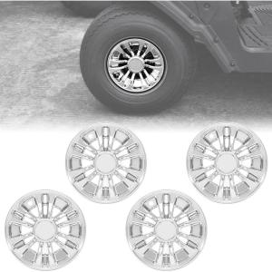 imageSAUTVS 8quot Wheel Hub Caps for EZGOClub CarYamaha Golf Cart Accessories 8 inch Center Tire Hub Cap Covers Wheel Rim Cover for Most Golf Carts 4pcs Electroplating