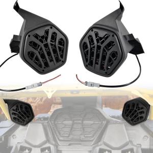 imageSAUTVS One Pair Support 65quot Sport Rear Seat Speaker Enclosures Speaker Pods Mount Brackets Holders for Can Am Maverick R MAX X RS 2024 Accessories