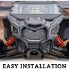 imageSAUTVS Black Combination Front Fascia ampamp Front Grille with LED Light for Maverick X3  X3 MAX 20172024 All Models Accessories