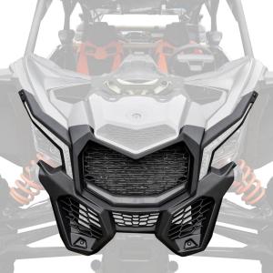 imageSAUTVS Black Combination Front Fascia ampamp Front Grille with LED Light for Maverick X3  X3 MAX 20172024 All Models Accessories