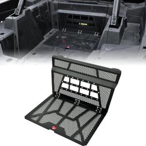 imageSAUTVS Vented Engine Cover for Polaris RZR XP 1000  RZR XP Turbo 20142023 Aluminum Quick Release Vented Rear Bed Cover Ventilated Bed PanelReplace OEM 5454273