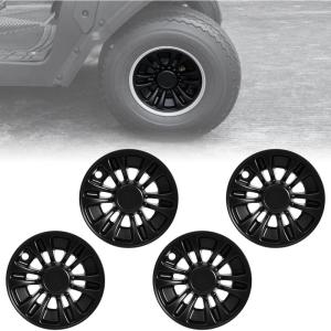 imageSAUTVS 8quot Wheel Hub Caps for EZGOClub CarYamaha Golf Cart Accessories 8 inch Center Tire Hub Cap Covers Wheel Rim Cover for Most Golf Carts 4pcs Matte Black