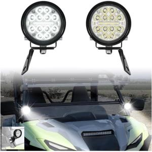 imageSAUTVS APillar LED Pod Lights for Yamaha Wolverine RMAX 1000 20212026 Accessories Auxiliary Lights with Mounting Bracket ampamp Wiring Harness Plug and Play 2PCS