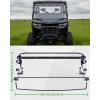 imageSAUTVS 3in1 Flip Up Windshield for CanAm Defender ampamp Defender Max 20162026 Clear 15quot Hard Coated PC Front Flip Windscreen Accessories Can be Closed Vented or Fully Open