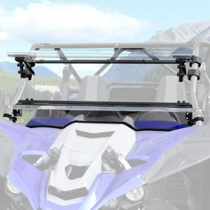 imageSAUTVS 3in1 Flip Up Windshield for Yamaha YXZ1000R SESSSS SESS XTR 20192025 Clear 15quot Hard Coated PC Front Flip Windscreen Accessories Can be Closed Vented or Fully Open