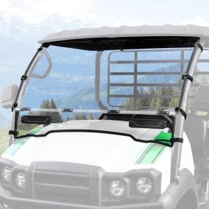 imageSAUTVS Full Windshield for Kawasaki Mule SX 2017 Clear Dustproof Durable Hard Coat PC Vented Front Full Windshield for Kawasaki Mule SX SE XC LE FE 20172026 Accessories