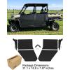 imageSAUTVS Aluminum Rear Half Door Inserts Panels Kit for Polaris Ranger Crew 1000 Ranger Crew XP 1000 2018 AccessoriesOne Pair