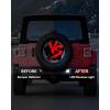imageSAUTVS LED Rear Bumper Reflector Light Reverse Backup Lamp for 20182024 Jeep Wrangler JL Accessories White Back Up Tail Lamp Parking Running Side Marker Light 2PCS