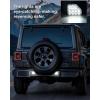 imageSAUTVS LED Rear Bumper Reflector Light Reverse Backup Lamp for 20182024 Jeep Wrangler JL Accessories White Back Up Tail Lamp Parking Running Side Marker Light 2PCS