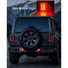 imageSAUTVS LED Rear Bumper Reflector Light Reverse Backup Lamp for 20182024 Jeep Wrangler JL Accessories White Back Up Tail Lamp Red Parking Running Side Marker Light 2PCS
