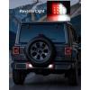 imageSAUTVS LED Rear Bumper Reflector Light Reverse Backup Lamp for 20182024 Jeep Wrangler JL Accessories White Back Up Tail Lamp Red Parking Running Side Marker Light 2PCS