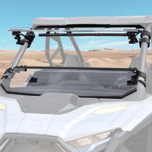 imageSAUTVS Flip Up Windshield for Polaris RZR PRO XPRPRO S 2025 Accessories Clear 15 Hard Coated Polycarbonate Front Flip Windscreen Window Can be ClosedVented or Fully Open