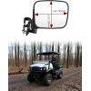 imageSAUTVS Adjustable Side Mirrors Compatible with Kawasaki Mule SX SE XC LE FE 20172026 Highdefinition Clear Exterior Wider Foldable Side Rearview Mirror with Bracket Accessories 2PCS