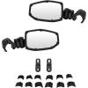imageSAUTVS UTV Aluminum Side Mirrors Fits 1752 Roll Bar Compatible with Polaris RZR 800 900 1000 XP Turbo Pioneer Talon Rhino Mule Teryx Adjustable Folding Convex Side View Mirrors Replace 2891232