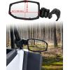 imageSAUTVS UTV Aluminum Side Mirrors Fits 1752 Roll Bar Compatible with Polaris RZR 800 900 1000 XP Turbo Pioneer Talon Rhino Mule Teryx Adjustable Folding Convex Side View Mirrors Replace 2891232