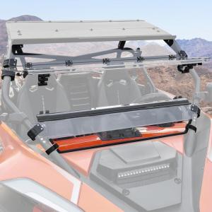 imageSAUTVS 3IN1 Flip Up Windshield for CFMOTO ZForce 950 HO SPORT 20222023  HO EX 20222024  SPORT 20202022 Clear Hard Coated Poly Front Window Accessories Can be Closed Vented or Fully Open