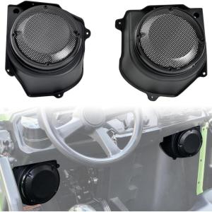 imageSAUTVS 65 Under Dash Kick Speaker Pod Brackets Compatible with Honda Pioneer 520 2021 Accessories Front Kick Panels Loudspeaker Mount Enclosures Support 65inch Speaker Devices 2PCS